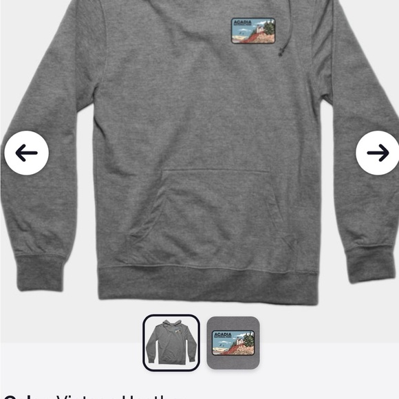 Lane Seven Other - Men's Acadia National Park Gray Hoodie Large new without tag
